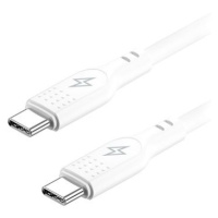 AlzaPower SilkCore USB-C / USB-C 2.0 5A, 240W, 1m, bílý