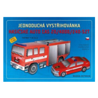 Jednoduchá vystřihovánka hasičské auto