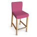 Dekoria Potah na barovou židli Hendriksdal , krátký, růžová, potah na židli Hendriksdal barová, 