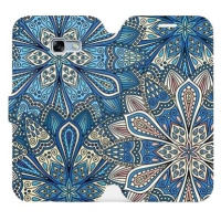 Flipové pouzdro na mobil Samsung Galaxy A3 2017 - V108P Modré mandala květy