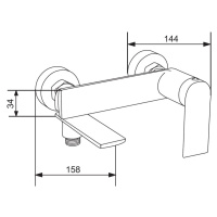 MEXEN/S Zero SET umyvadlová + vanová baterie s příslušenstvím DS62, chrom 7113DS62-00