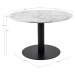 Konferenční stolek BULZONU bílý mramor/černá
