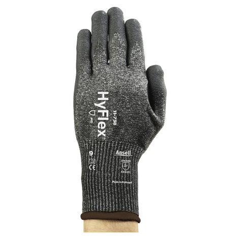 Ansell Pracovní rukavice HyFlex® 11-738, černá, 1 pár, velikost 9