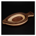 AMADEA Dřevěná miska mozaika ve tvaru listu, masivní dřevo, 3 druhy dřevin, rozměr 22x10,50x2,50