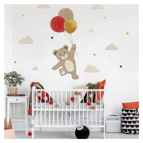 Nálepka medvěda s balony do dětského pokoje