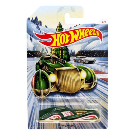 Hot wheels kovová autíčka holiday hot rods screamliner, mattel gbc62