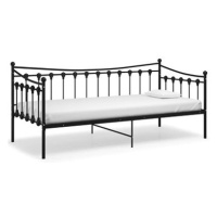 Shumee Rám rozkládací postele černý kovový 90×200 cm, 324755