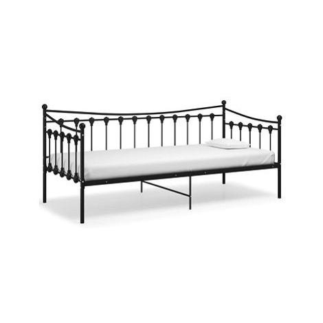 Shumee Rám rozkládací postele černý kovový 90×200 cm, 324755