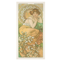 Obrazová reprodukce Topaz from The Precious Stones Series, Alfons Mucha, 20 × 40 cm