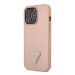 Guess GUHCP13LPSATLP hard silikonové pouzdro iPhone 13 / 13 Pro 6.1" pink Saffiano Triangle Logo