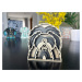 Vsepropejska Mandala Bobtail dekorace na stůl Barva: Měděná, Rozměr (cm): 17 x 15,5, Druh: Karto