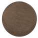 Vopi koberce Kusový koberec Eton hnědý 97 kruh - 160x160 (průměr) kruh cm