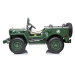 Mamido Dětský elektrický vojenský Jeep Willys 4x4 třímístný zelený