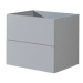 Aira desk, koupelnová skříňka, šedá, 2 zásuvky, 610x530x460 mm