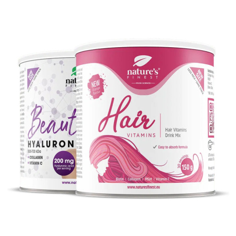 Beauty Hyaluron + Hair Vitamins | kolagen, kyselina hyaluronová a biotin pro hydratovanou pleť a