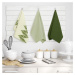 AmeliaHome Sada kuchyňských ručníků Letty Leaves - 3 ks zelená
