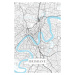 Mapa Brisbane white, POSTERS, 26.7x40 cm