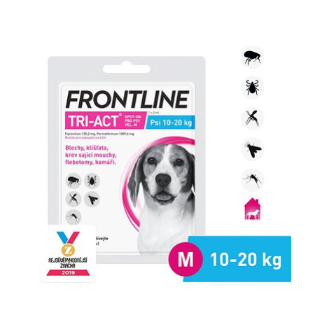 Frontline Tri-act spot-on pro psy M (10 - 20 kg) 1 × 2 ml
