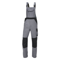 PARKSIDE® Pánské zateplené pracovní kalhoty s laclem (48, šedá/černá)