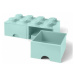 LEGO® úložný box 8 - se zásuvkami aqua 250 x 500 x 180 mm