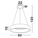 NOVA LUCE závěsné svítidlo RANDO matný bílý hliník a akryl LED 42W 230V 3000K IP20 6167205