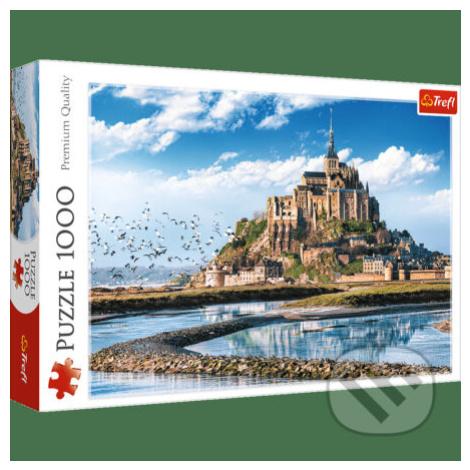 Trefl Puzzle 1000 - Mont Saint-Michel, Francúzsko - puzzle z kategorie Města a stavby