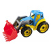 Traktor/nakladač/bagr se lžící plast na volný chod 2 barvy 17x37x17cm 12m+
