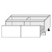 ArtExt Kuchyňská skříňka spodní nízká PLATINIUM | D2A 120 Barva korpusu: Lava