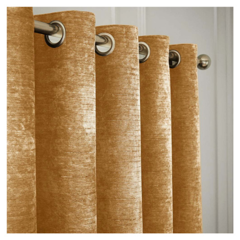 Žluté termo závěsy v sadě 2 ks z žinylky 229x229 cm Selene Luxury Chenille – Hyperion