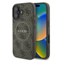 Guess GUHMP16MG4GFRW iPhone 16 Plus hnědá/brown MagSafe Pu 4G Ring Classi