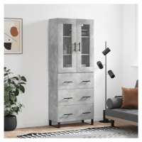 vidaXL Skříň highboard betonově šedá 69,5x34x180 cm kompozitní dřevo