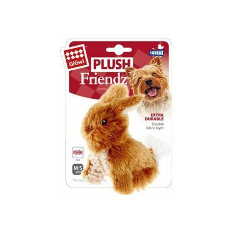 Hračka pes GiGwi Plush Friendz králiček hnědy plyš