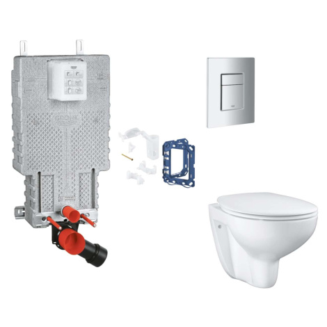 Grohe Uniset - Set předstěnové instalace, klozetu, sedátka SoftClose, tlačítka Skate Cosmopolita