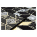 Běhoun Gloss 400B 86 3D geometric black/gold 70x300 cm