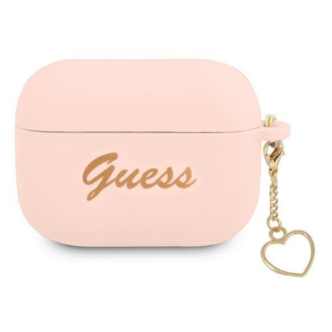 Guess GUAPLSCHSP pouzdro na Airpods PRO pink Silicone Charm Collection