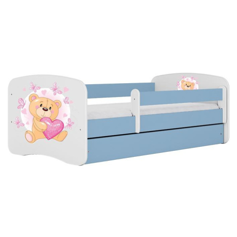 Dětská postel Babydreams+M modrá 70x140 Medvídek s motýlky BAUMAX