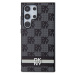 DKNY hard kryt na Samsung Galaxy S24 ULTRA Leather Checkered Pattern and Stripe Černý