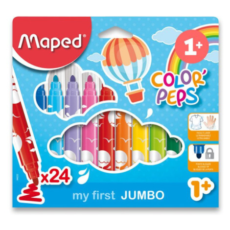 Dětské fixy Maped Color´Peps Jumbo - 24 barev