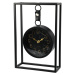 Kovové stolní hodiny Alamino černá, 20 x 7,5 x 30 cm