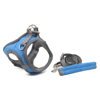 Vsepropejska Neve postroj pro psa s vodítkem | 23 – 49 cm Barva: Tmavě modrá, Obvod hrudníku: 41
