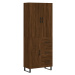 vidaXL Skříň highboard hnědý dub 69,5 x 34 x 180 cm kompozitní dřevo