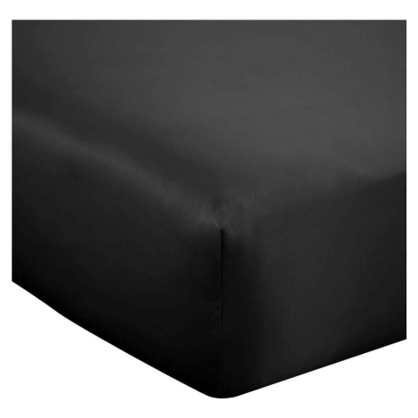 Černé napínací saténové prostěradlo 90x190 cm Silky Soft – Catherine Lansfield