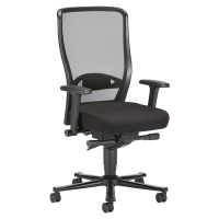 bimos Pracovní otočná židle, se síťovaným opěradlem, sedák s textilním potahem, černá