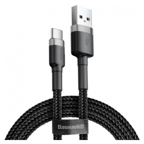 Datový kabel Baseus Cafule Cable USB for Lightning 2.4A 0.5M, šedá-černá