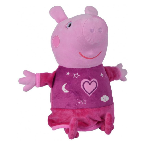 Simba Peppa Pig 2v1 usínáček hrající + světlo růžový 25 cm