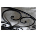 Kovová postel Malaga kanape Rozměr: 90x200 cm, barva kovu: 5B černá stříbrná pat.