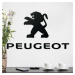 Dřevěný nápis a logo - Peugeot