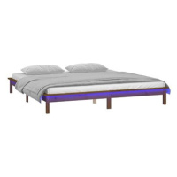 Rám postele s LED světlem medově hnědý 120×200 cm masivní dřevo, 820604