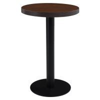 vidaXL Bistro stolek tmavě hnědý 50 cm MDF