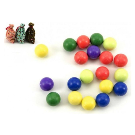 Kuličky cvrnkací nerozbitné barevné 20 ks 1,5 cm Teddies